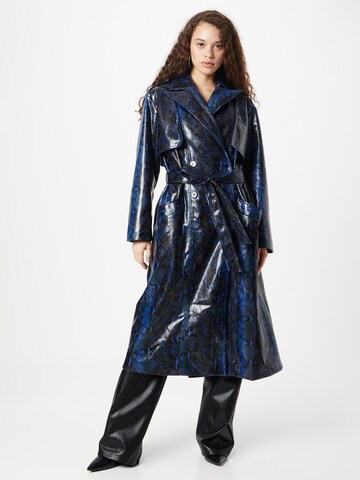 Nasty Gal Between-seasons coat in Blue: front