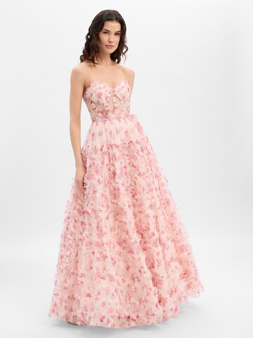 Robe de soirée Luxuar Fashion en rose : devant