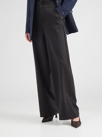 Fransa Wide leg Trousers in Black: front