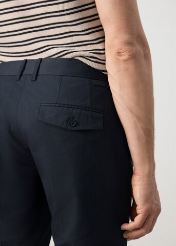 MANGO MAN Regular Pleat-Front Pants 'Gaspar' in Blue