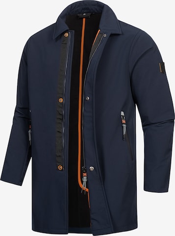 INDICODE JEANS Tussenjas 'Route' in Blauw: voorkant