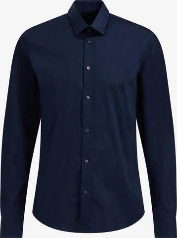 WE Fashion Button Up Shirt in Blue: front