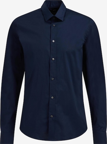 WE Fashion Button Up Shirt in Blue: front