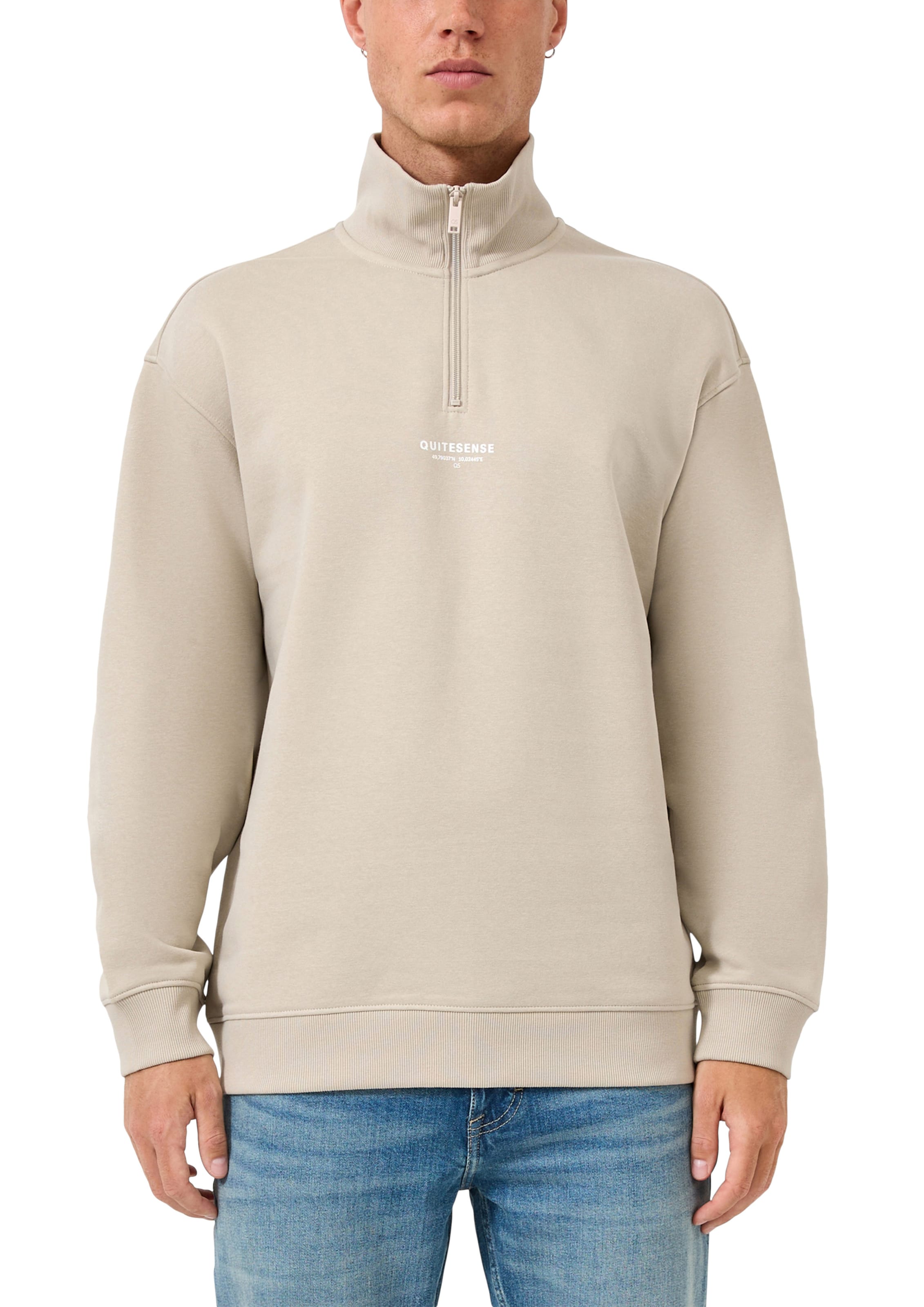 Sweat-shirt QS en beige