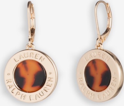 Lauren Ralph Lauren Boucles d'oreilles en cognac / brun foncé / or, Vue avec produit