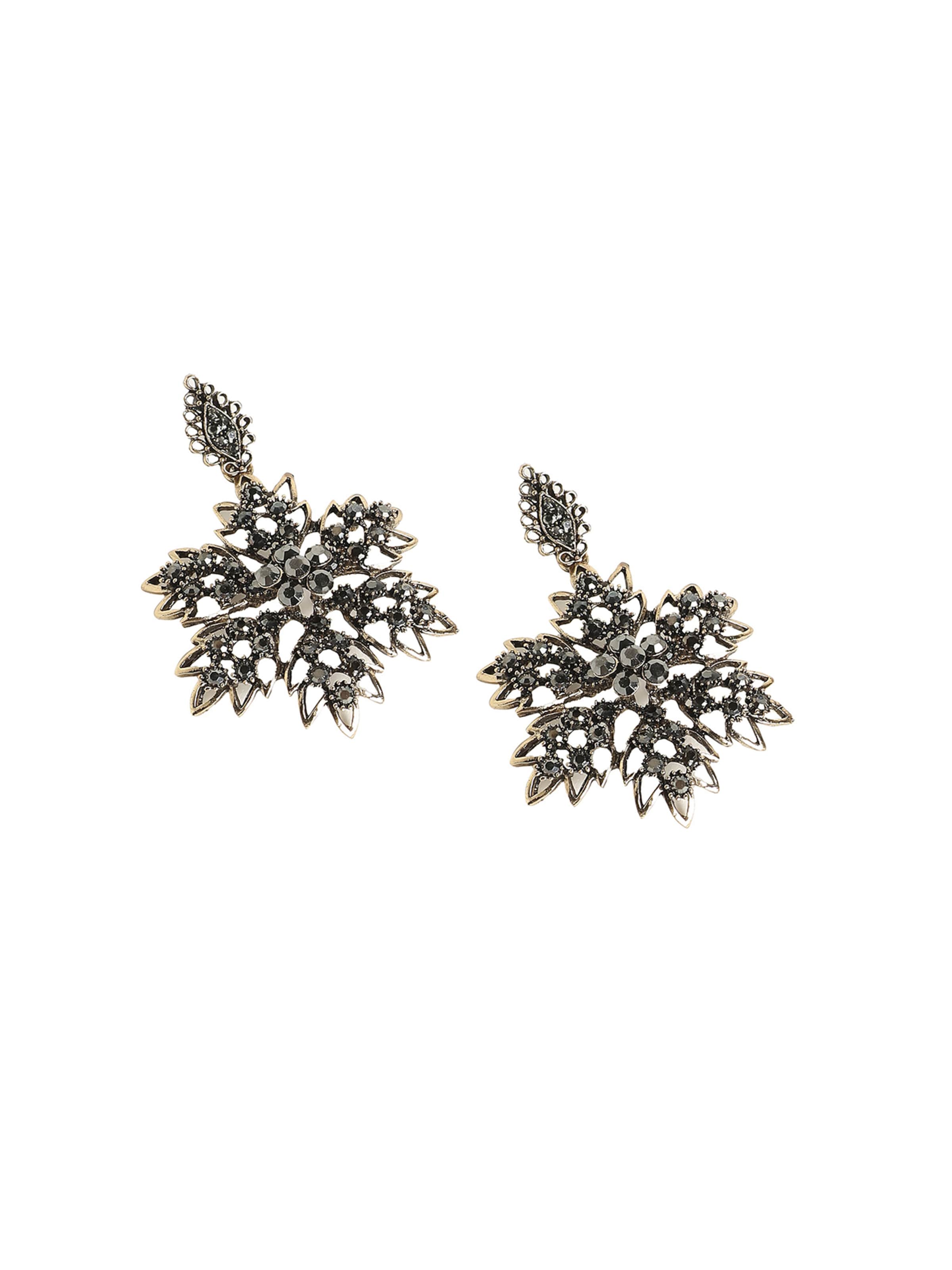 Boucles d'oreilles ' Sabila ' SOHI en noir : devant