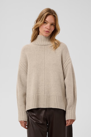 SOAKED IN LUXURY Trui 'Moline' in Beige: voorkant
