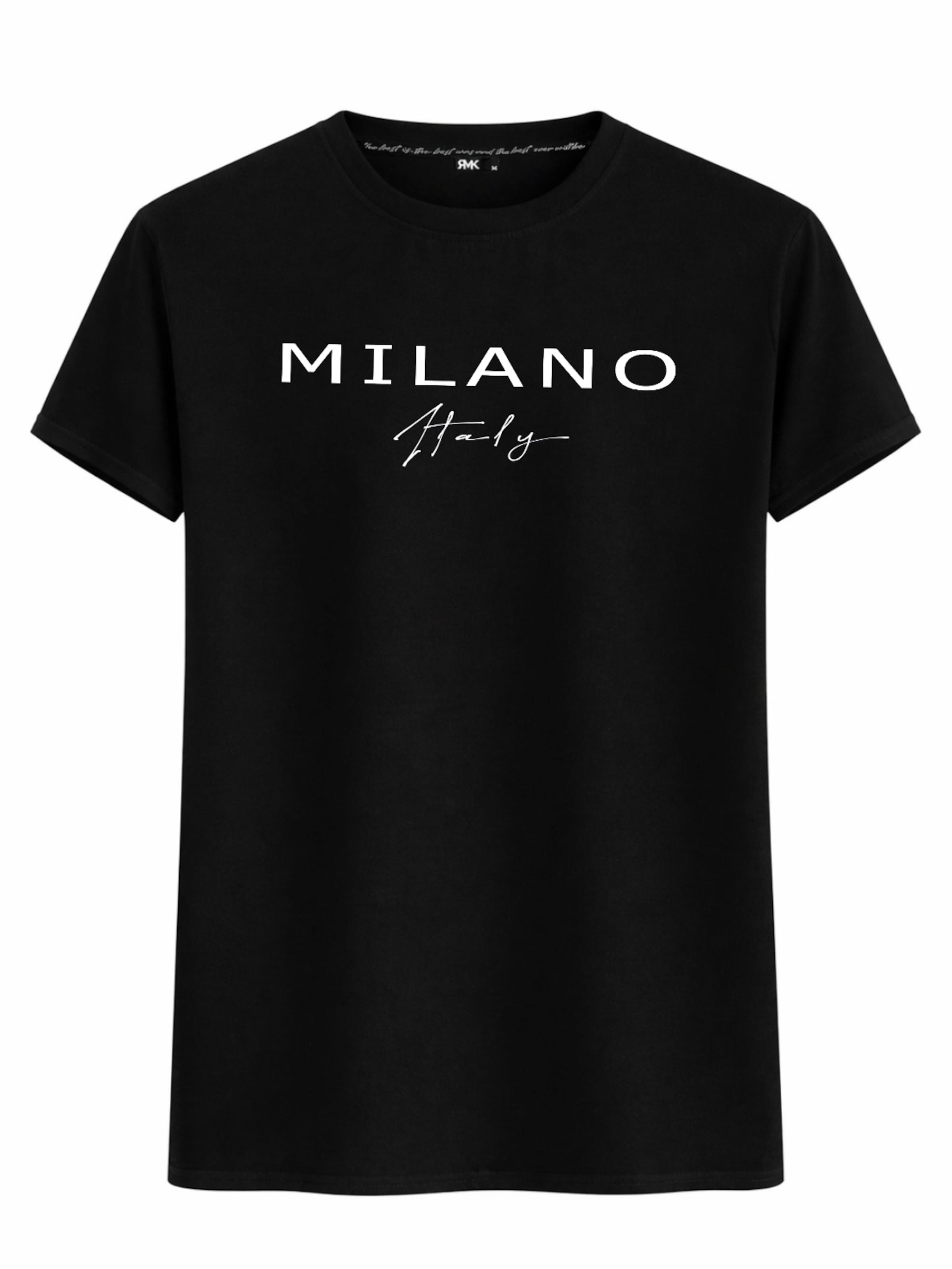 RMK Shirt 'Milano Italia' in Black, Item view