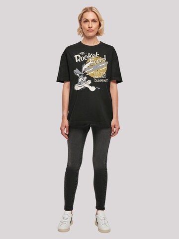 F4NT4STIC Shirt 'Looney Tunes Trickfilm Serie Cartoon Wile E Coyote Rocket Board ' in Black