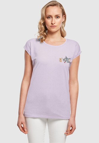 ABSOLUTE CULT T-Shirt  'Tom and Jerry - Classic Heads' in Lila: Vorderseite