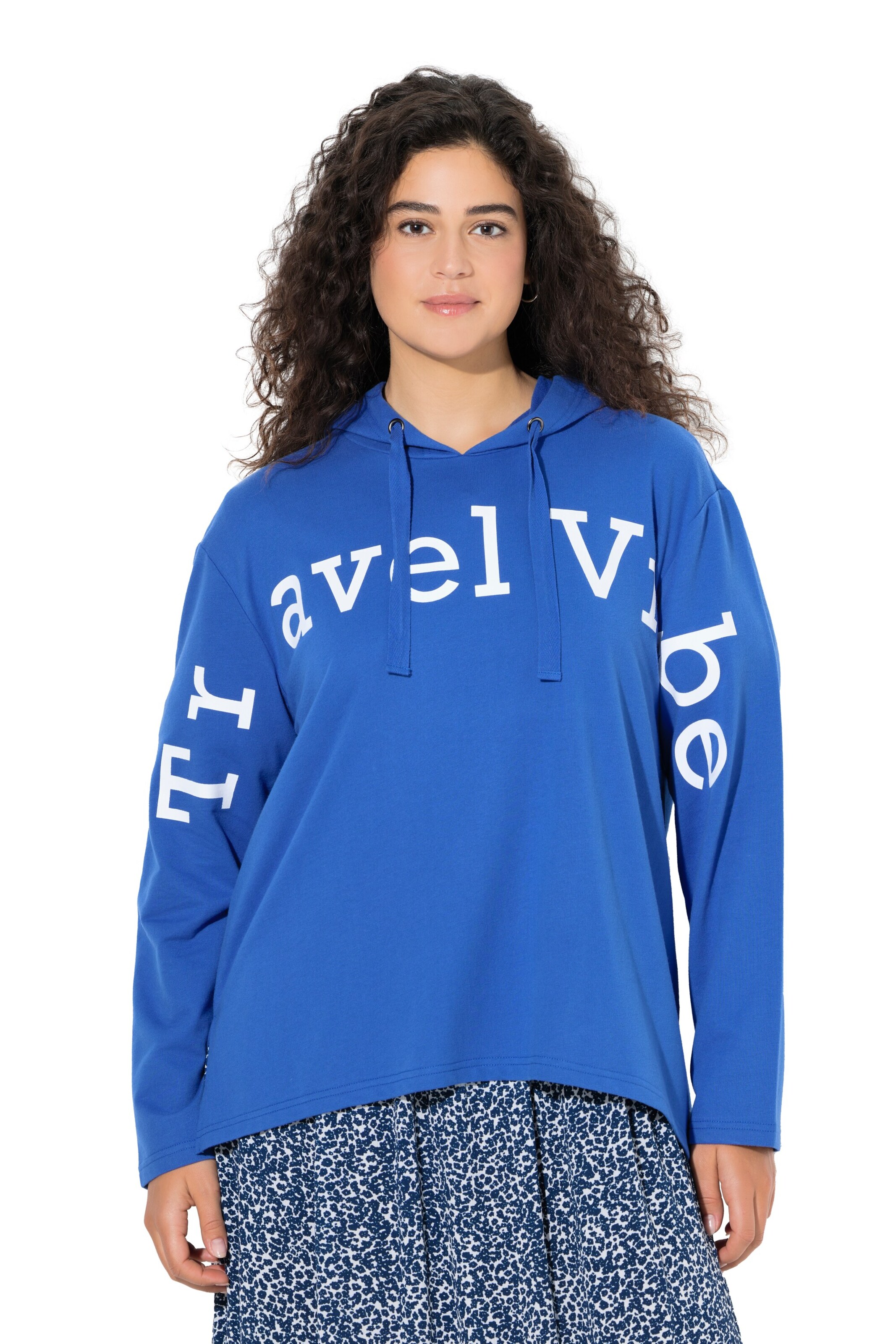 Ulla Popken Sweatshirt in Blauw: voorkant
