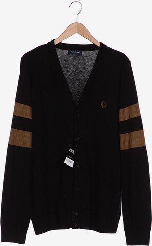 Fred Perry Strickjacke XL in Schwarz: predná strana