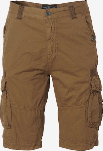 KOROSHI Regular Cargo Jeans in Brown: front