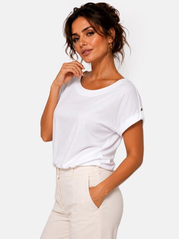 T-shirt 'Blouse - Boat neckline plain' REGINA FASHION en blanc