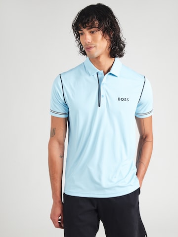 T-Shirt fonctionnel BOSS en bleu : devant