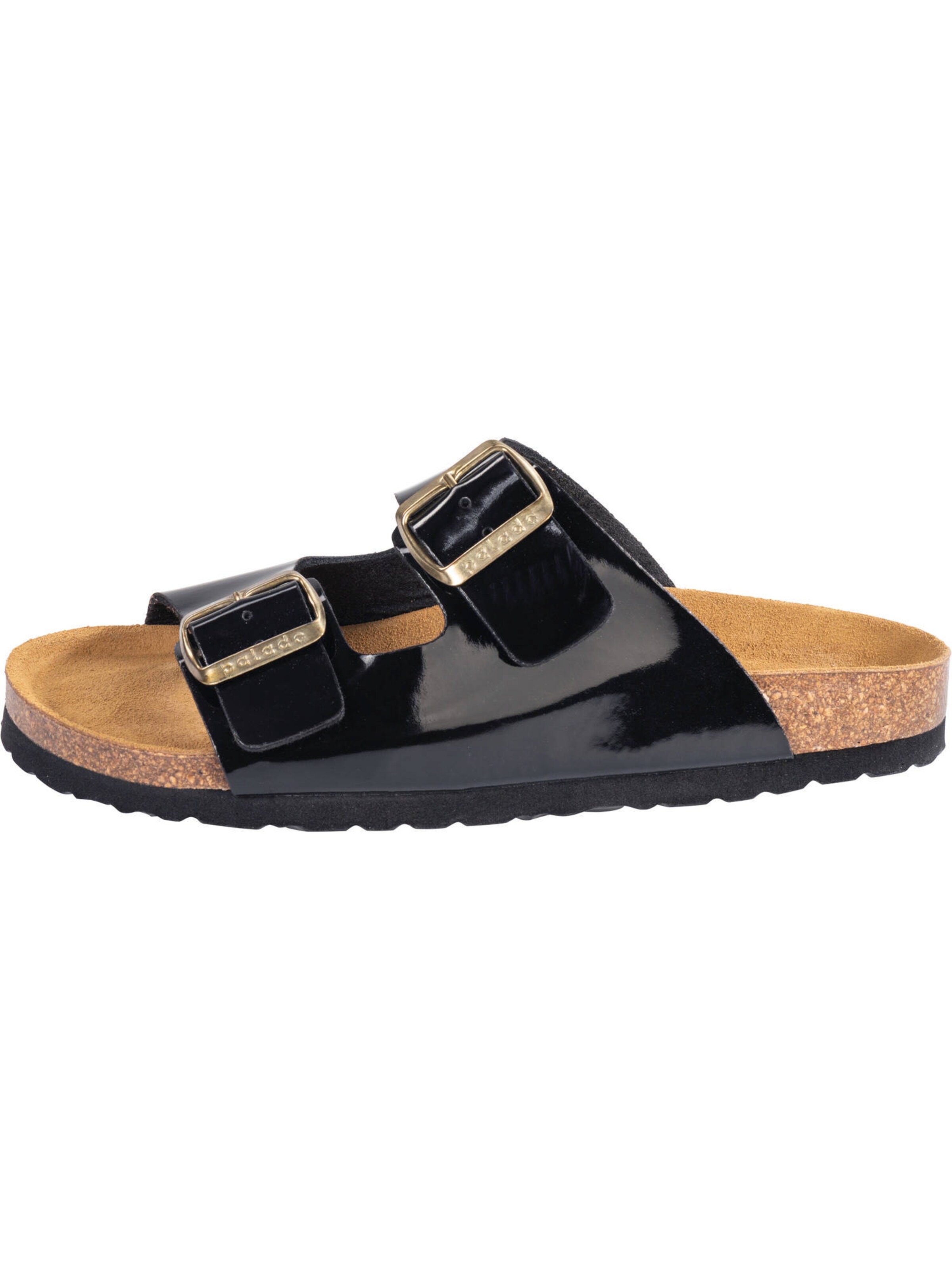 Zoccoletto 'Korfu PF' di Palado in nero: frontale