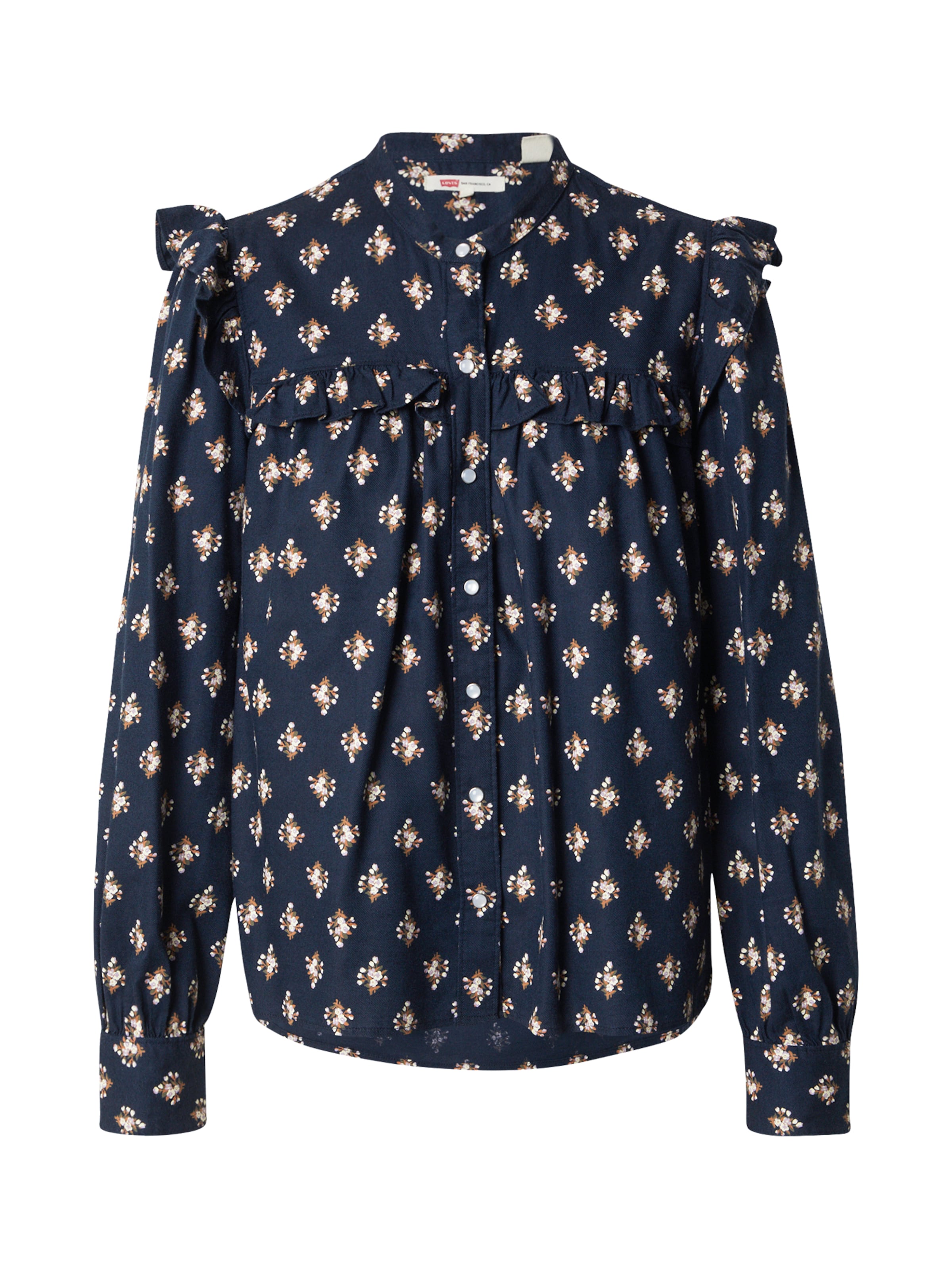 LEVI'S ® Μπλούζα 'Gianna LS Blouse' σε σκούρο μπλε / λαδί / λιλά παστέλ / ανοικτό πορτοκαλί, Άποψη προϊόντος