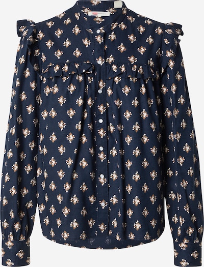 LEVI'S ® Blūze 'Gianna LS Blouse', krāsa - tumši zils / olīvzaļš / pasteļlillā / gaiši oranžs, Preces skats