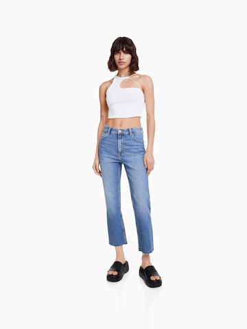 évasé Jean Bershka en bleu