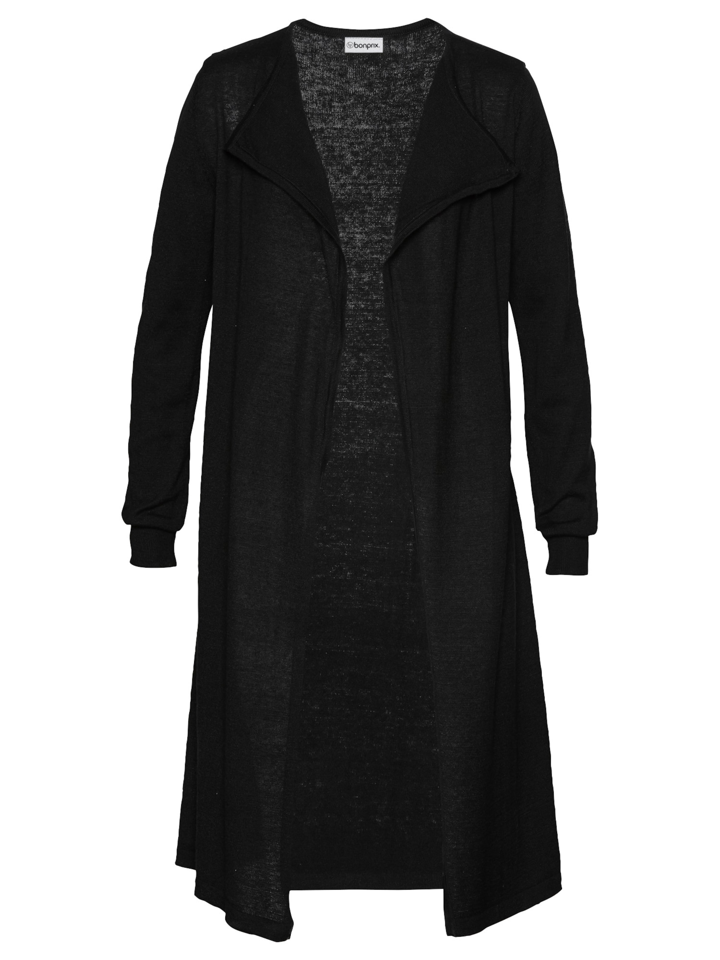 bonprix Strickjacke in Schwarz: Vorderseite