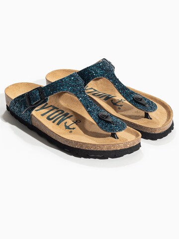 Bayton T-Bar Sandals 'Mercure' in Blue