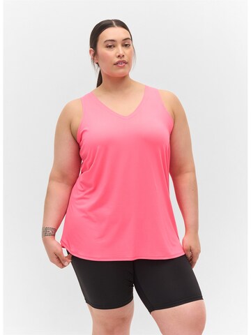 Active by Zizzi Sporttop 'ABASIC' in Roze: voorkant