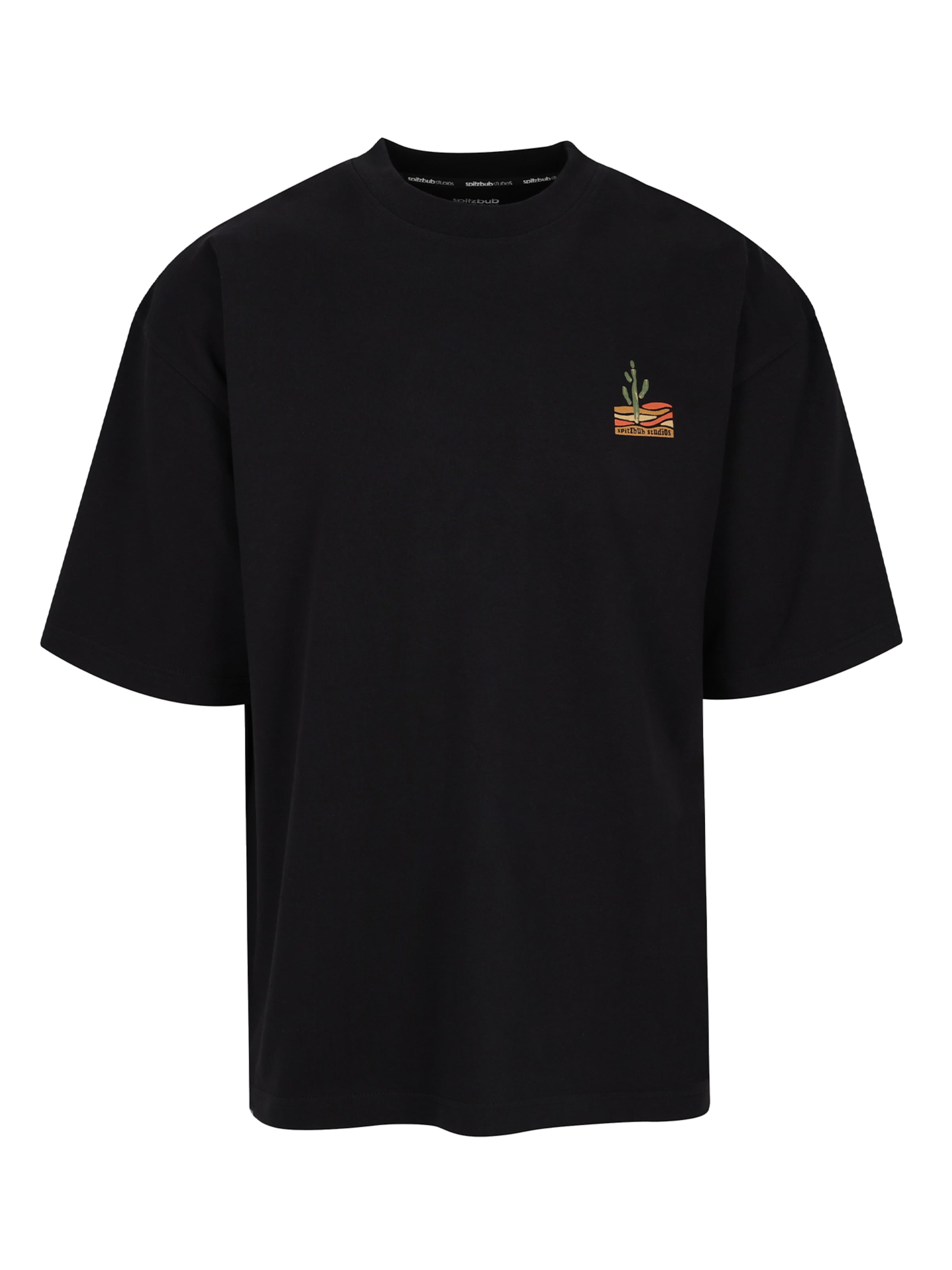 SPITZBUB T-Shirt 'Black Oasis' in Schwarz: Vorderseite