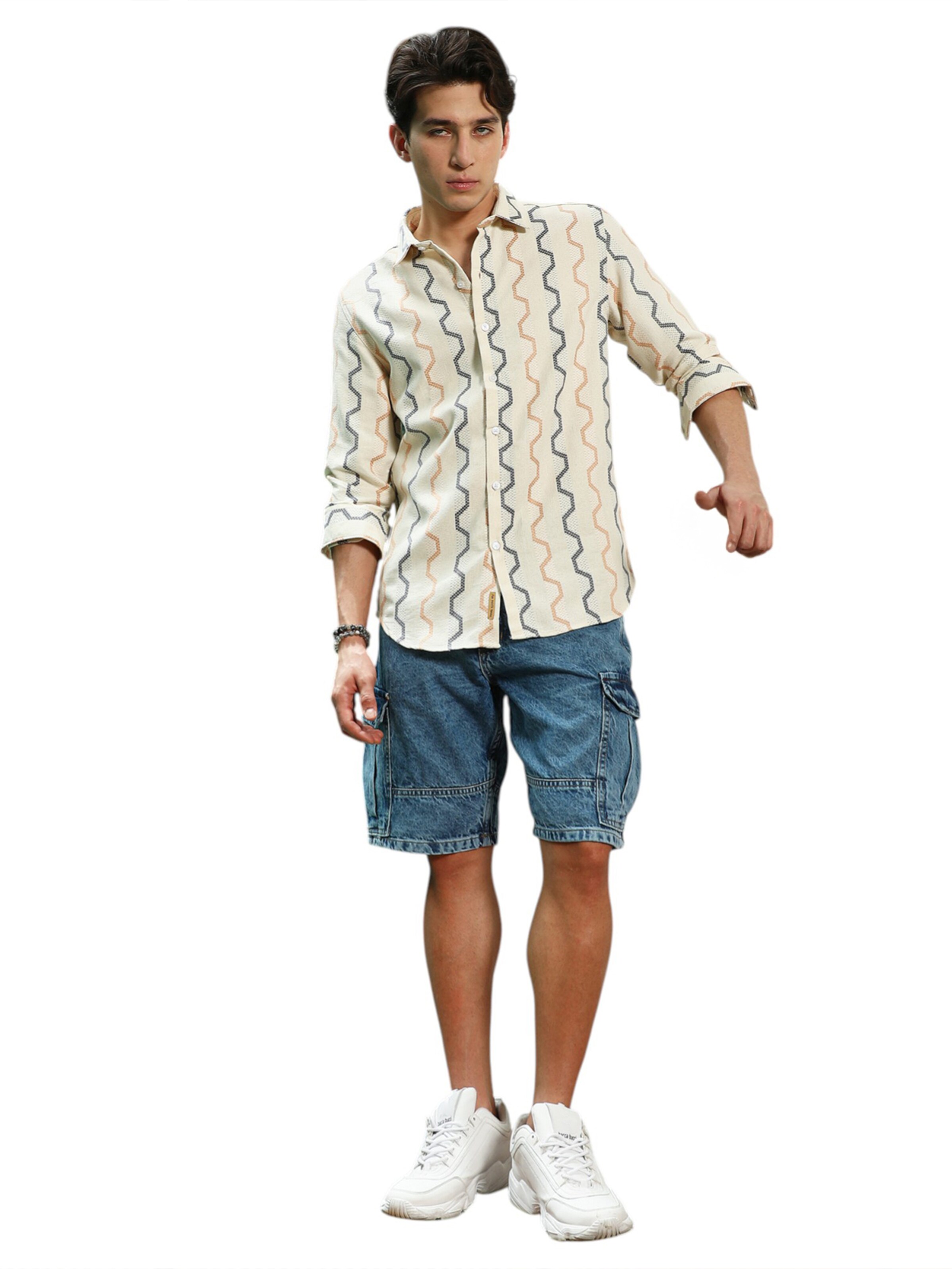 Campus Sutra Regular fit Button Up Shirt 'Jaliyah' in White