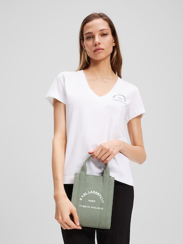 Shopper di Karl Lagerfeld in verde: frontale