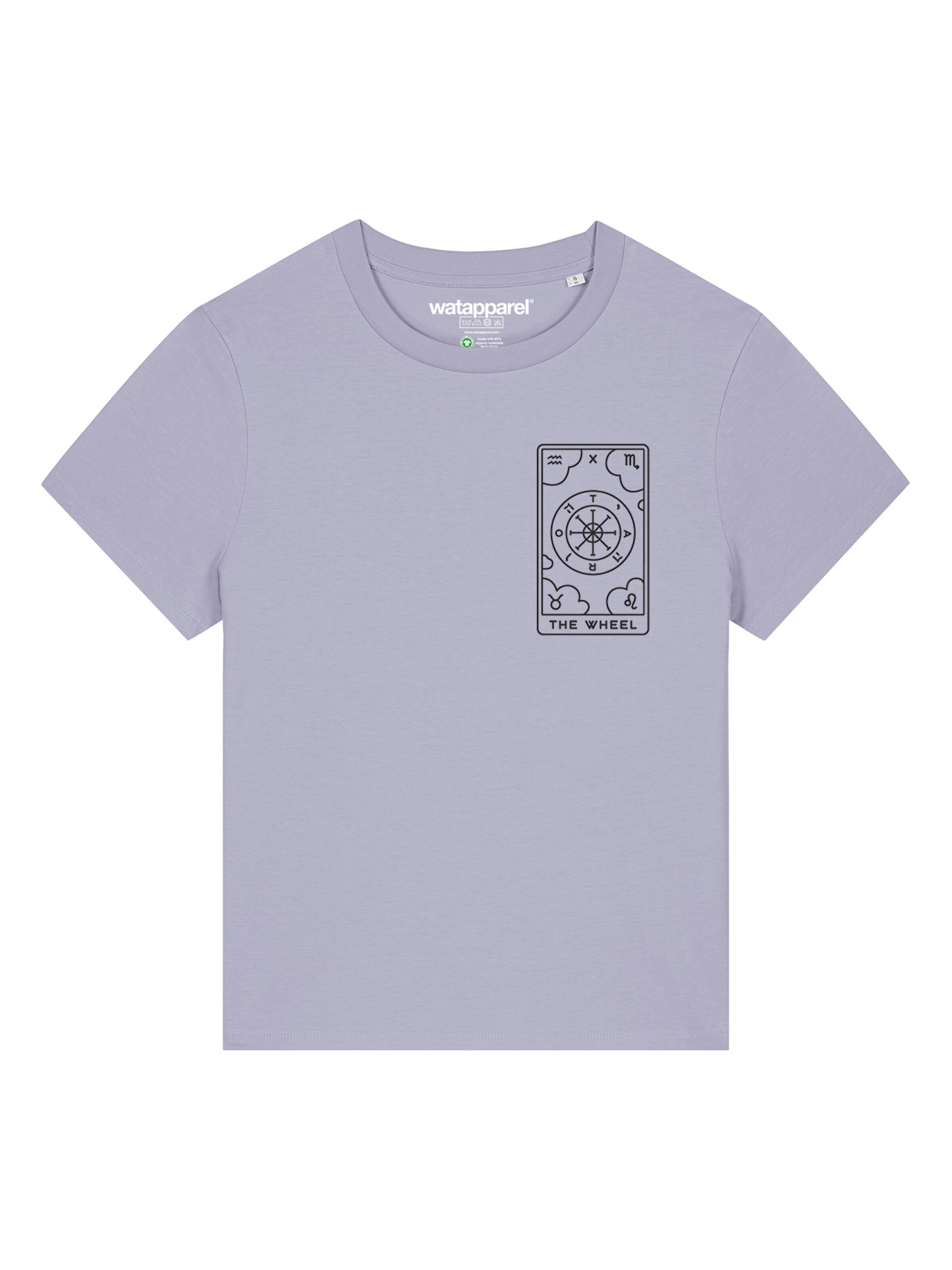 T-shirt 'Tarot The Wheel' Watapparel en violet : devant