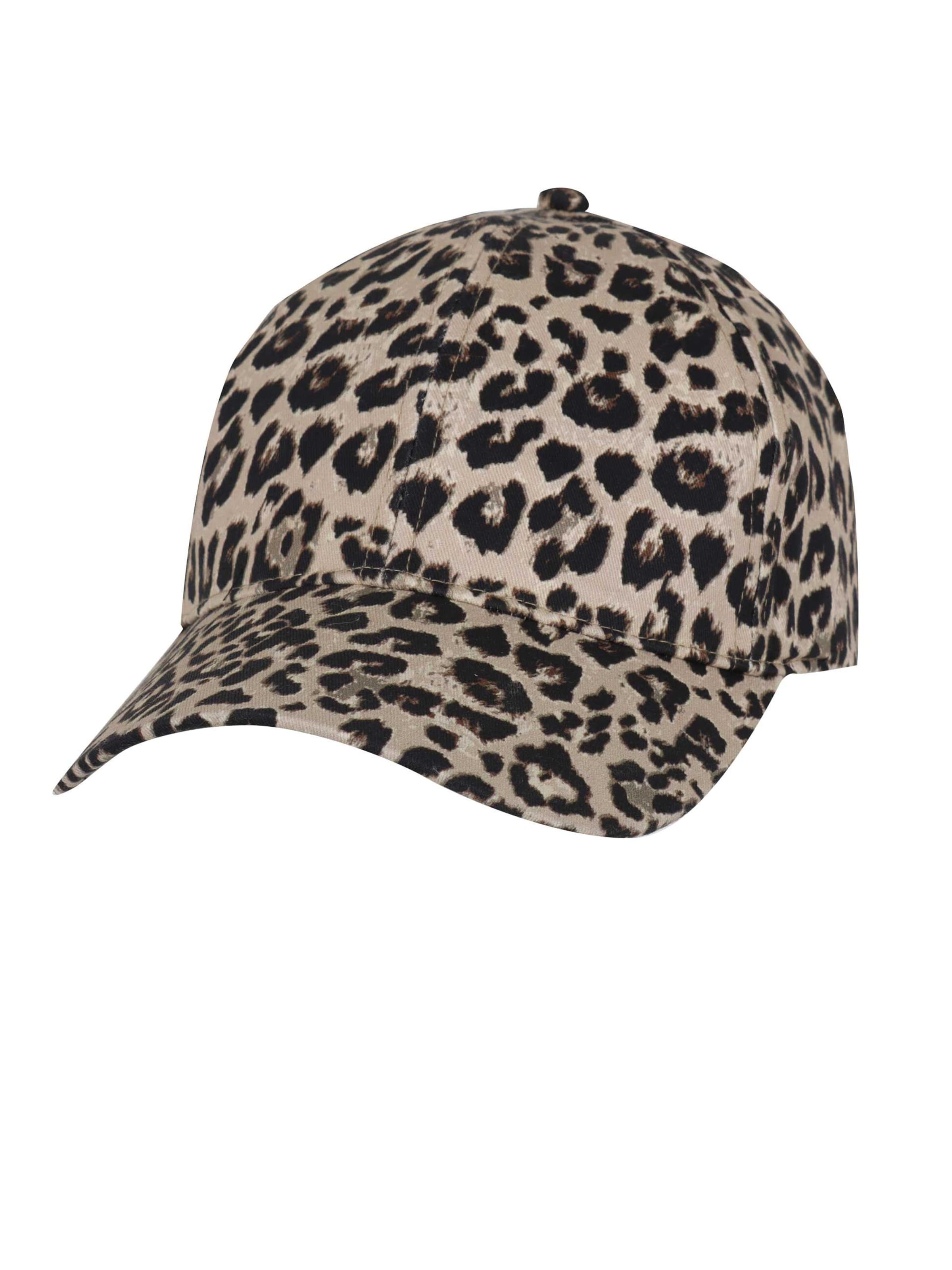 SAMAYA Kappe 'Tuin' mit Animal-Print in Braun: Vorderseite