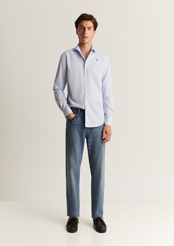 Coupe regular Chemise ' Elisee ' Scalpers en bleu : devant