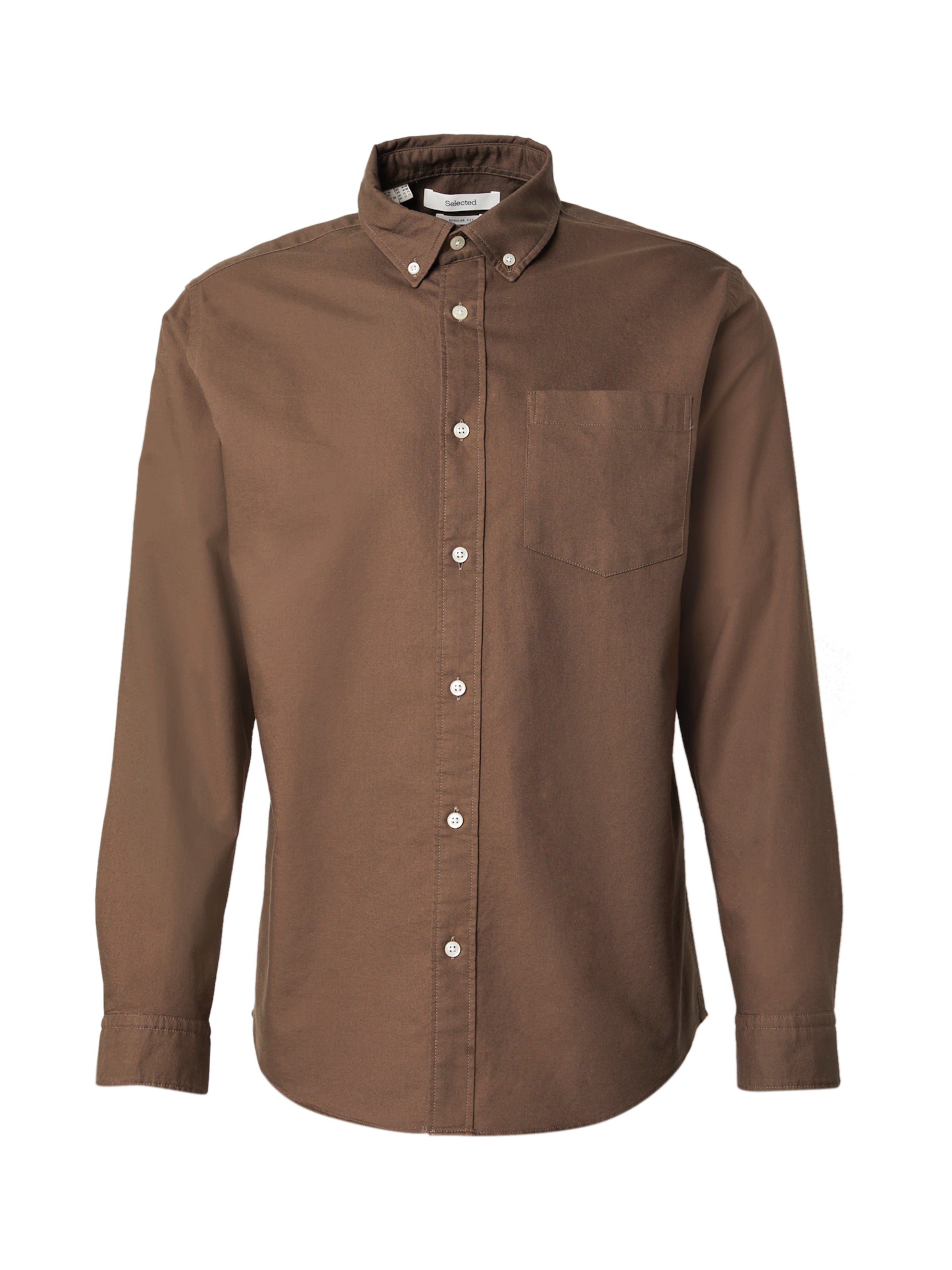 Regular fit Camicia 'SLHRICK' di SELECTED in marrone: frontale
