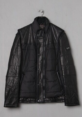 Q-21 Lederjacke M-L in Schwarz: predná strana