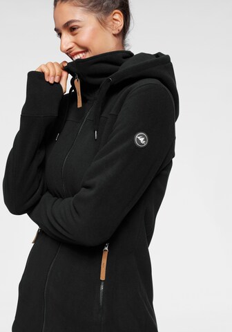 POLARINO Athletic Fleece Jacket in Black