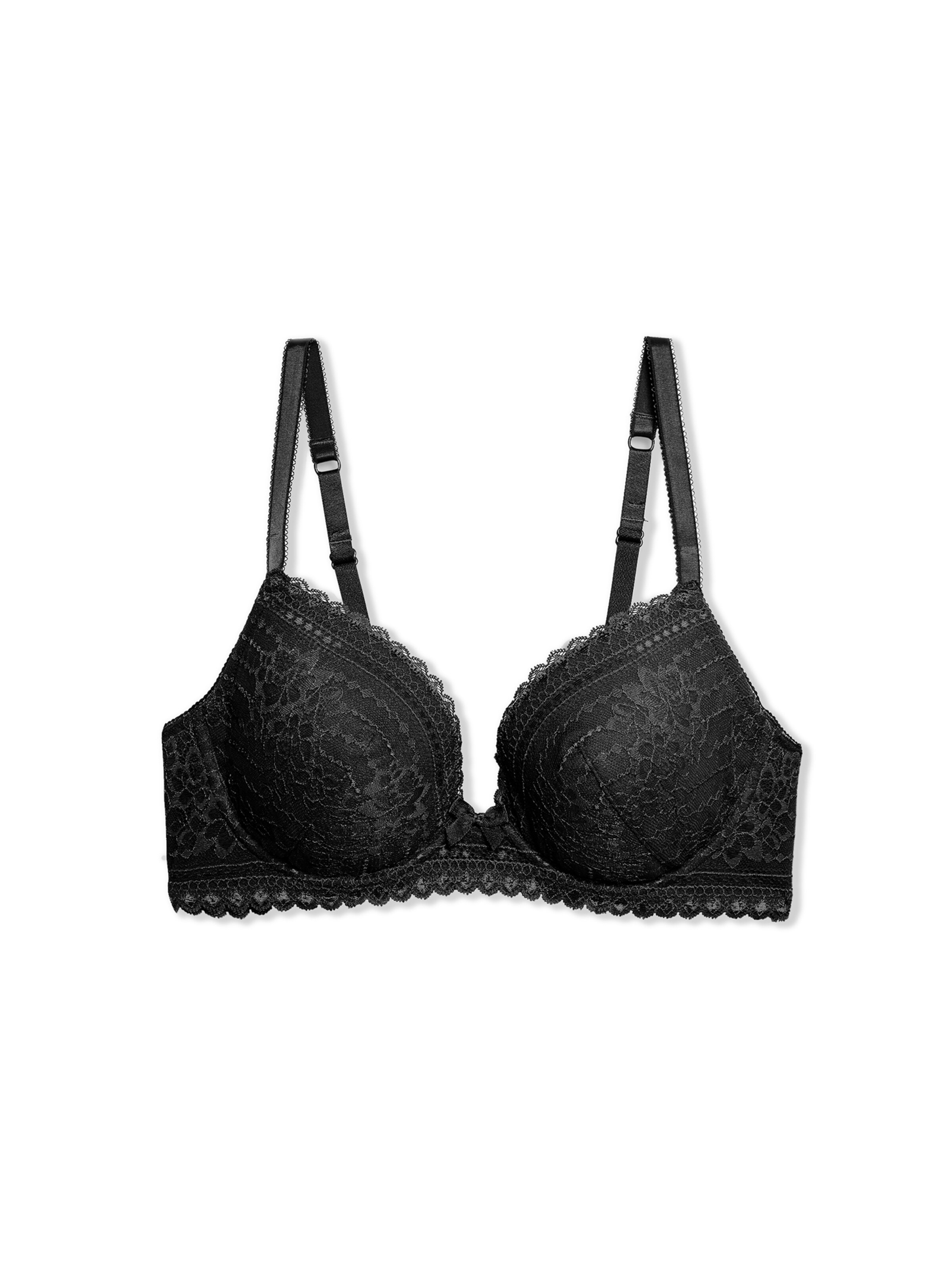 ETAM Push-up BH 'Panama' in Zwart: voorkant