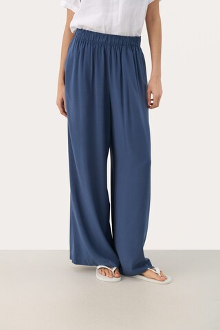 Part Two Wide leg Broek 'Alfies' in Blauw: voorkant