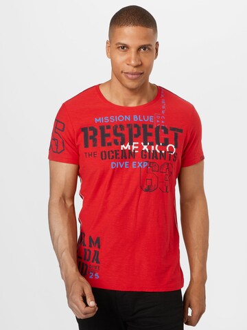 CAMP DAVID T-Shirt in Rot: predná strana