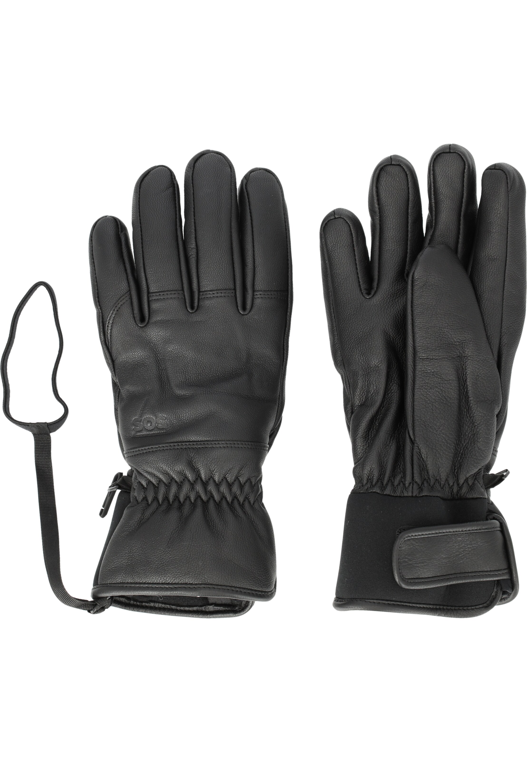 SOS Full finger gloves 'Stoneham' in Black: front