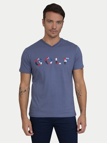 T-Shirt 'Lucas' Sir Raymond Tailor en bleu : devant