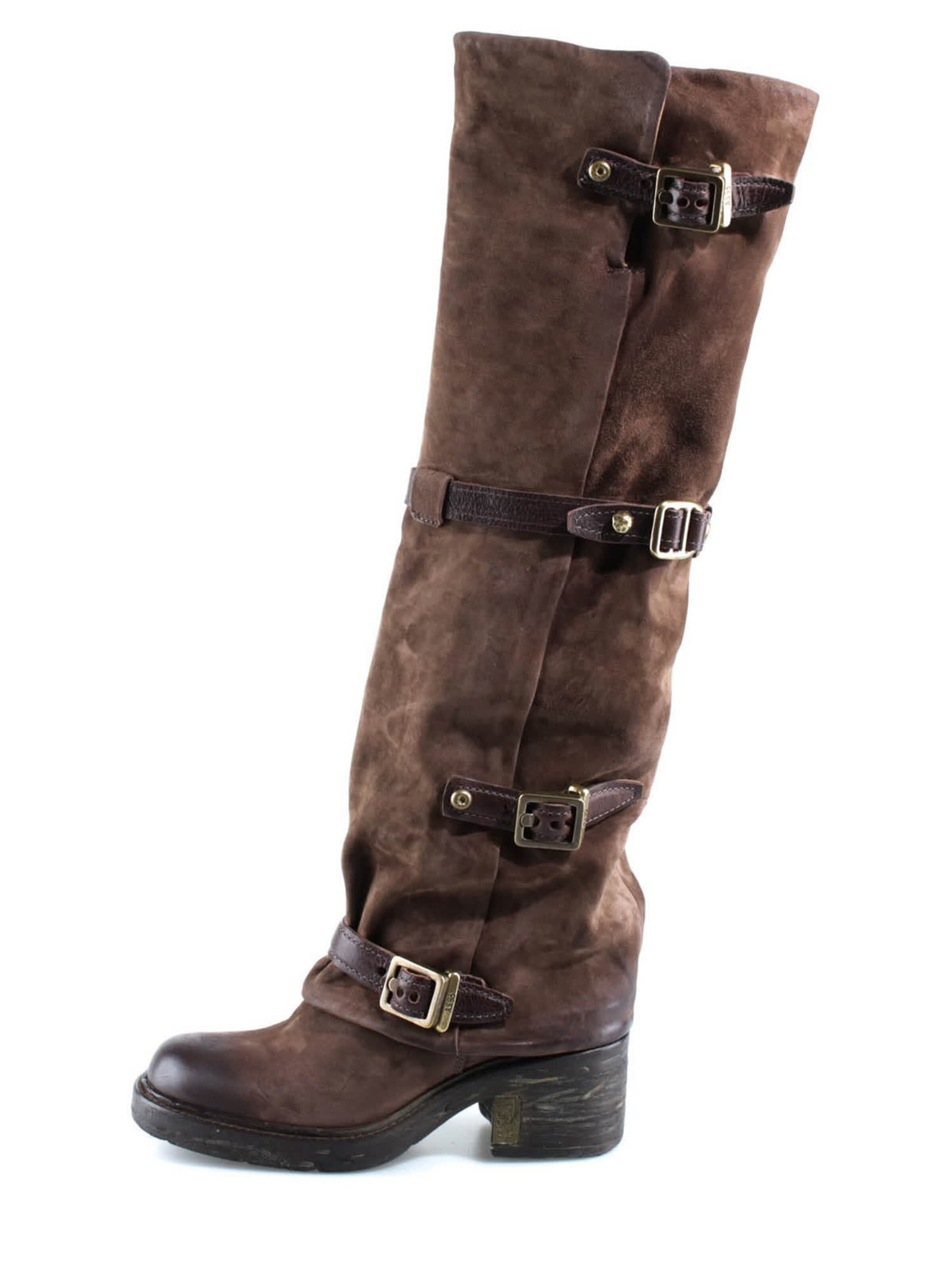 A.S.98 Overknees 'Soren' in Brown: side