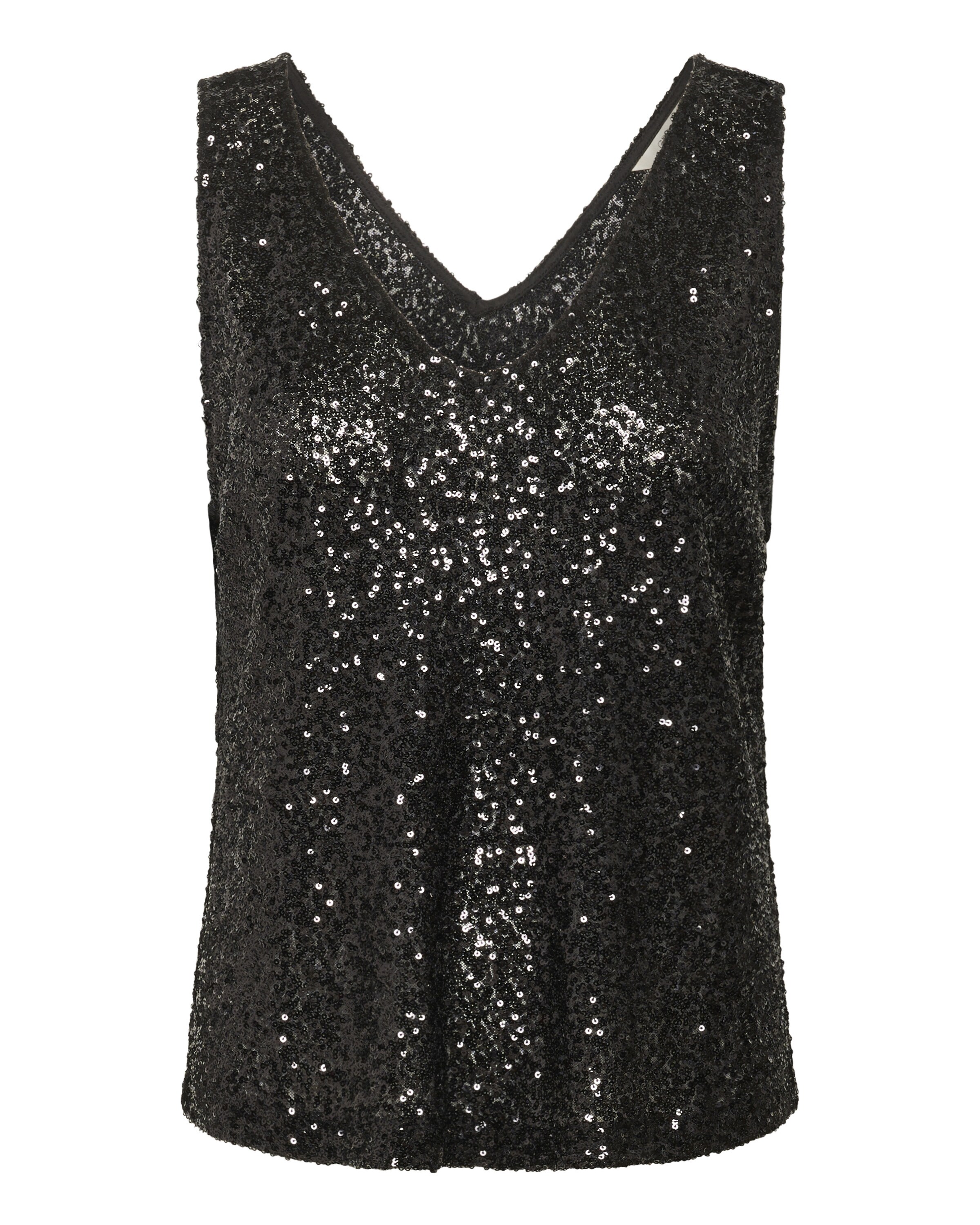 Cream Blouse in Zwart: voorkant