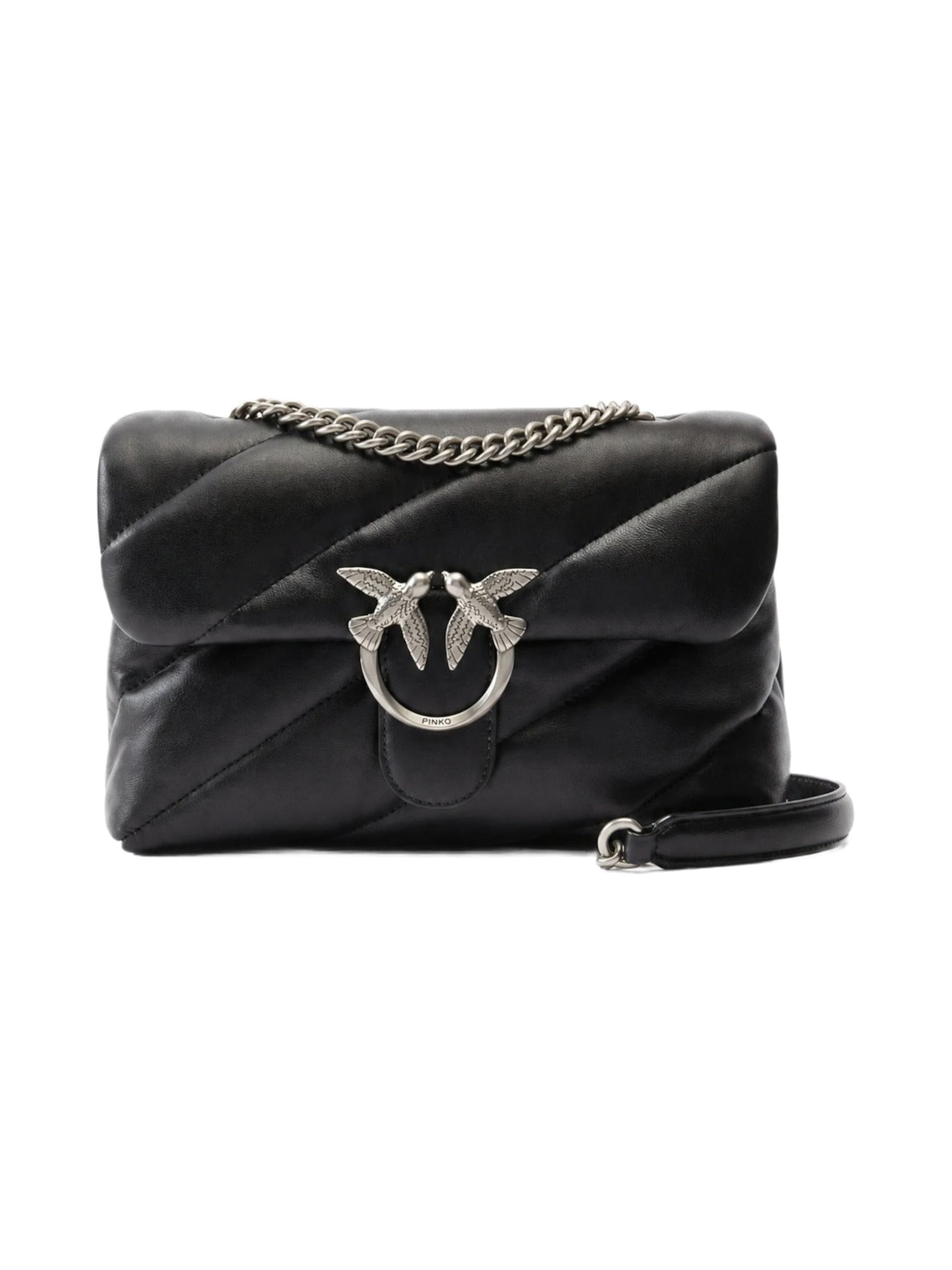 PINKO - Mala de ombro em preto: frente