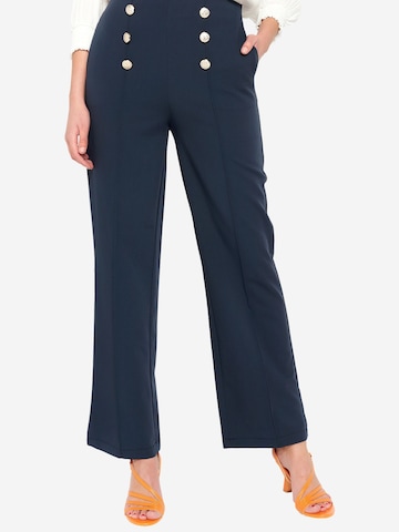 LolaLiza Loose fit Trousers in Blue: front