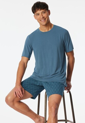 SCHIESSER Pajama short in Blue