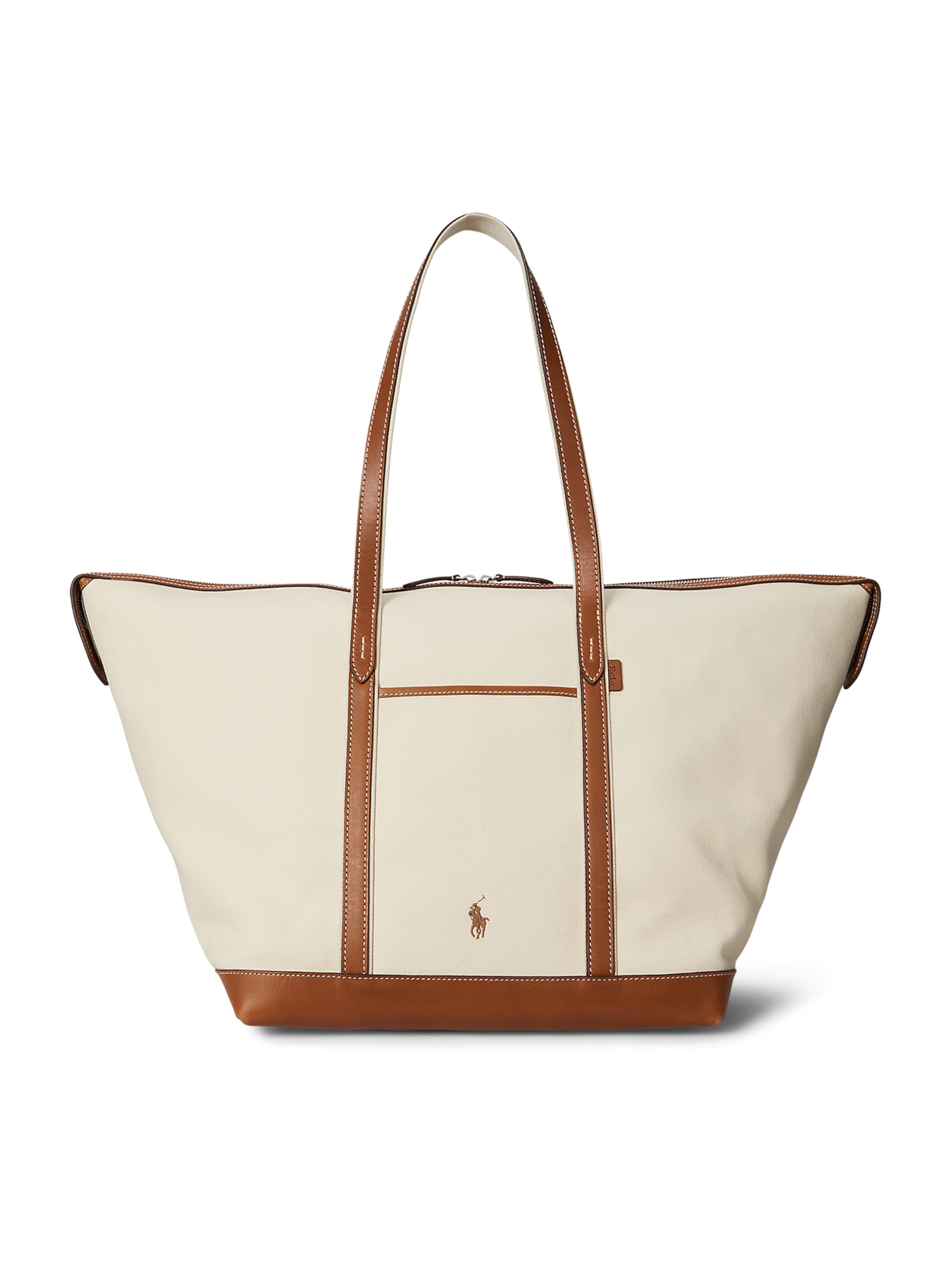 Polo Ralph Lauren Μεγάλη τσάντα σε μπεζ: μπροστά
