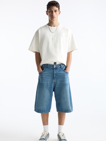 Pull&Bear Loosefit Džíny – modrá