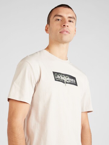 JACK & JONES - Camisa 'AOP' em bege