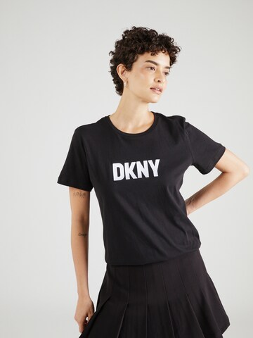 melns DKNY T-Krekls 'FOUNDATION': no priekšpuses