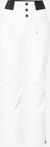 ROXY Rozkloszowany krój Spodnie outdoor 'RISING HIGH' w kolorze biały: przód